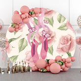Toile de fond ronde florale Ballerina Party pour les filles